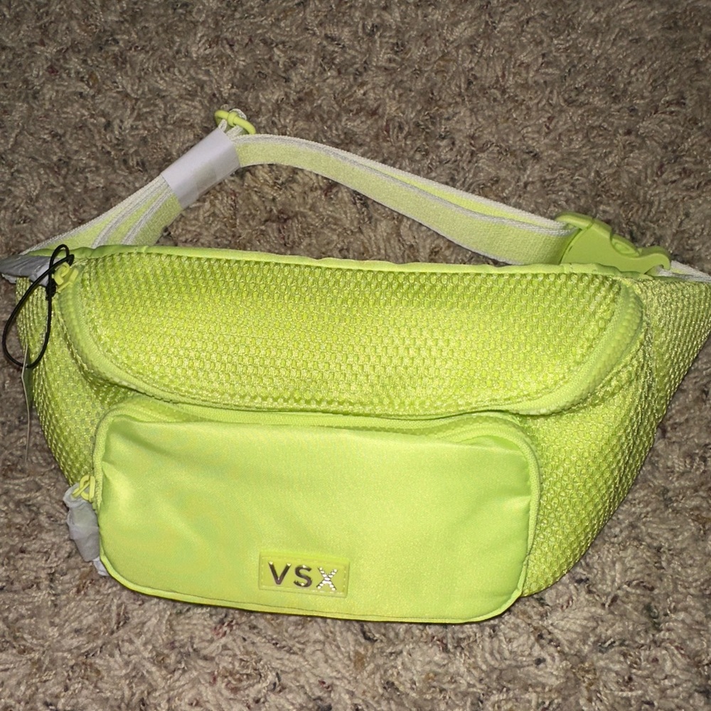 Nice cute fanny pack highlight green and yellow purse bag wallet sport💚